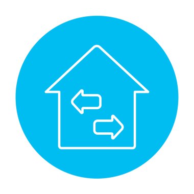 Mülkiyet satış satırı simgesi.