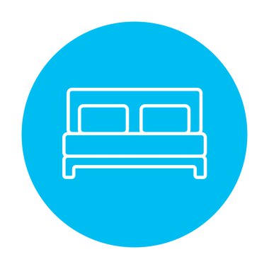 Çift yatak çizgisi simgesi.