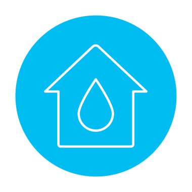 House ile su damla satırı simgesi.