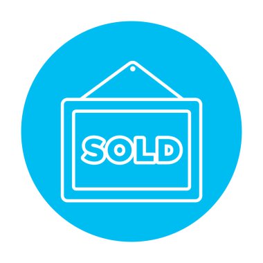 Satılan afişini satırı simgesi.