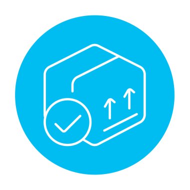 Karton paket kutusu satırı simgesi.