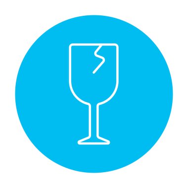 Kırık cam satırı simgesi.