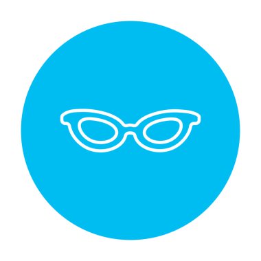 Gözlük çizgisi simgesi.