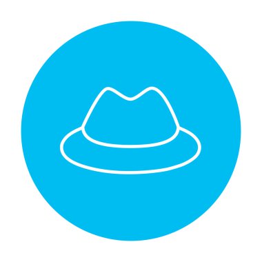 Klasik şapka satırı simgesi.