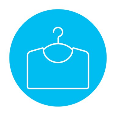 Kazak üzerine askı satırı simgesi.