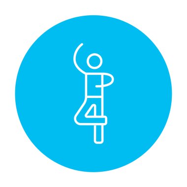 Erkek artistik patinajcı satırı simgesi.