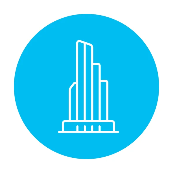 Skyscraper office building line icon. — Wektor stockowy