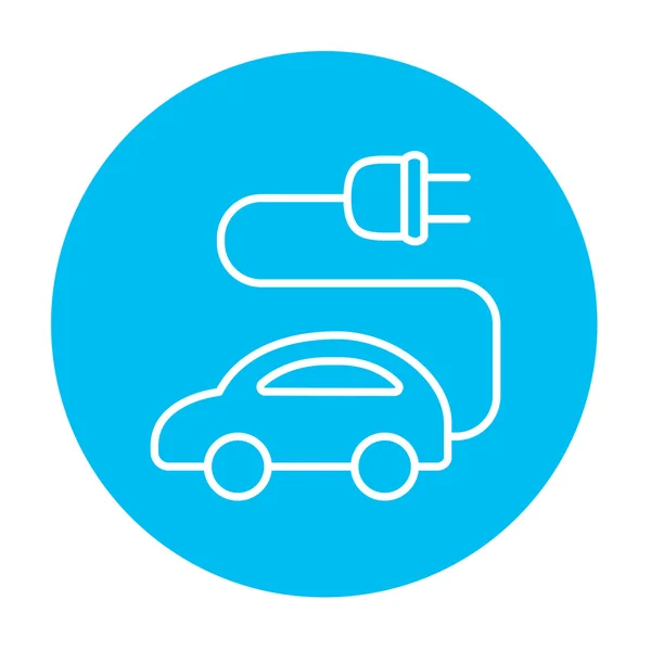 Electric car line icon. — Stock Vector