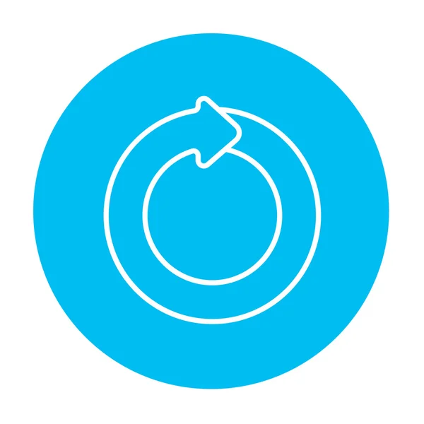 Icono de línea de flecha circular . — Vector de stock