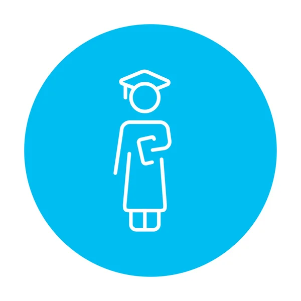 Graduate line icon. — Stock Vector