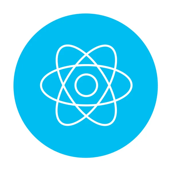 Atom řádku ikona. — Stockový vektor