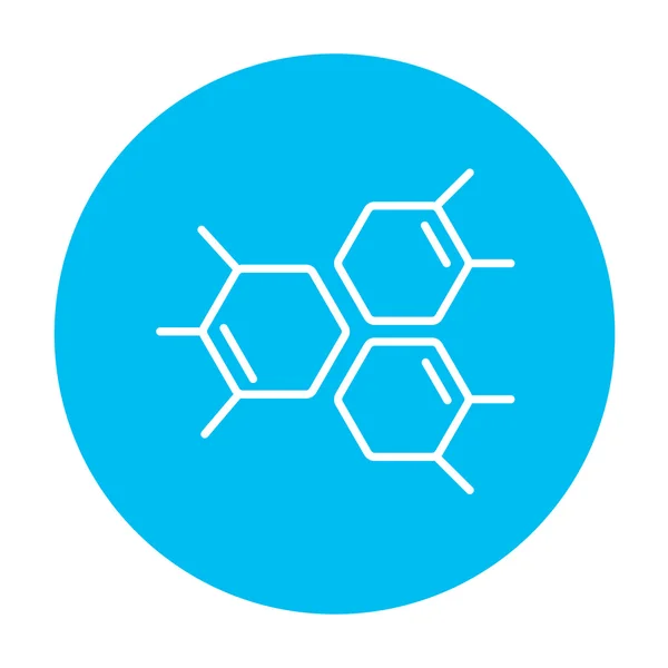 Chemische formule lijn pictogram. — Stockvector