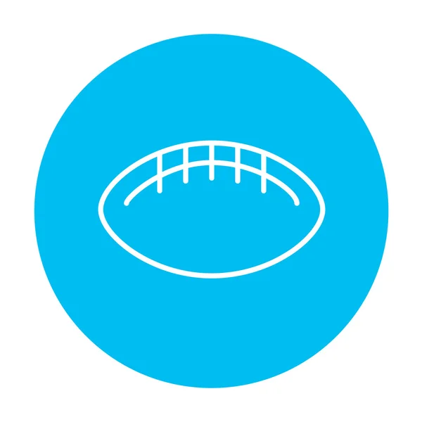 Rugby football bal lijn pictogram. — Stockvector