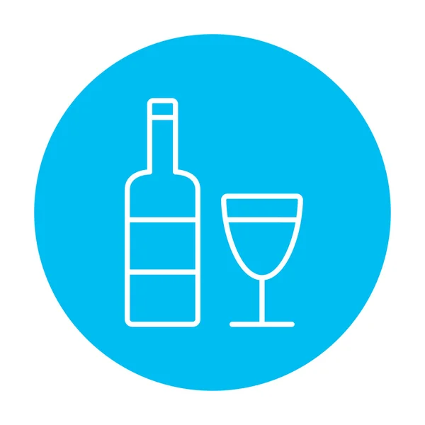 Bouteille de vin icône de la ligne . — Image vectorielle