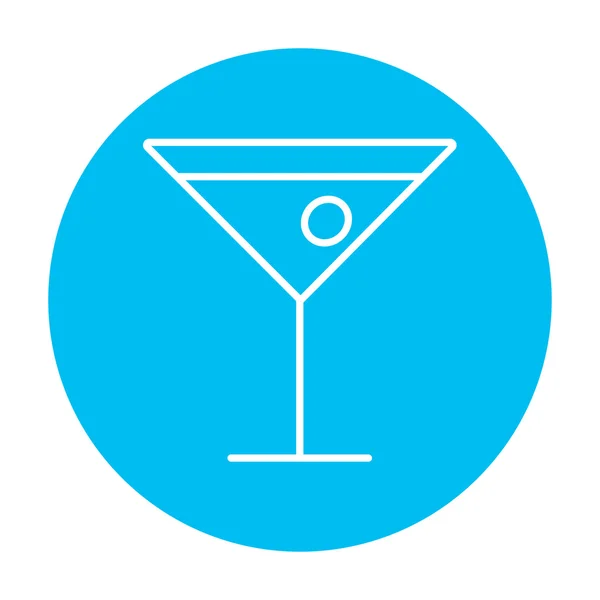 Cocktail glas lijn pictogram. — Stockvector