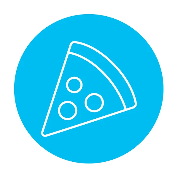 Pizza fetta icona linea . — Vettoriale Stock