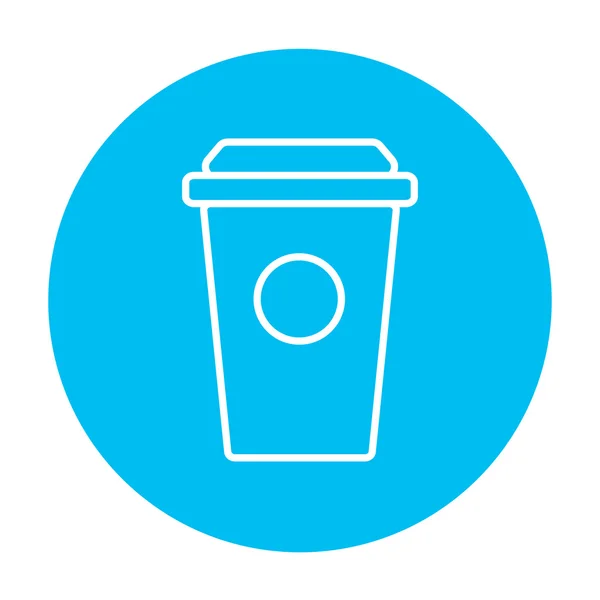 Icono de línea de taza desechable . — Vector de stock