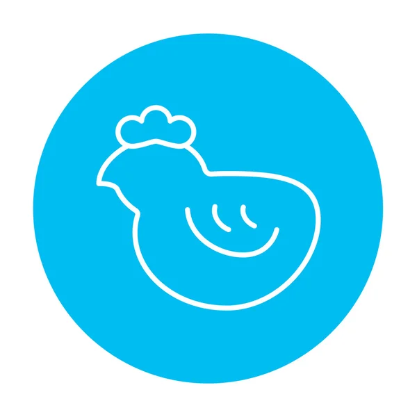 Chick lijn pictogram. — Stockvector