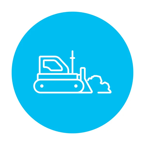 Bulldozer lijn pictogram. — Stockvector