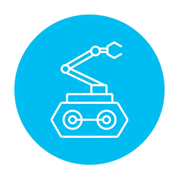 Industriële mechanische robot arm lijn pictogram. — Stockvector