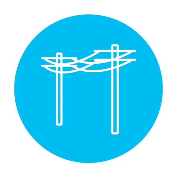 High voltage power lines line icon. — Stock vektor