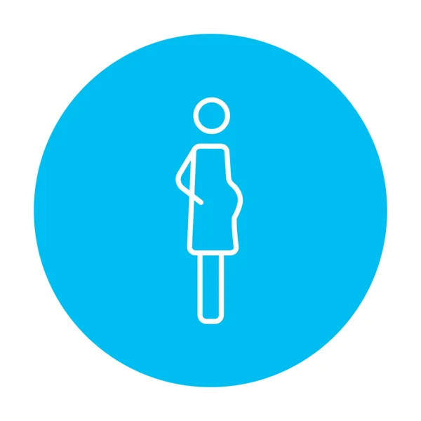 Icône de ligne femme enceinte . — Image vectorielle