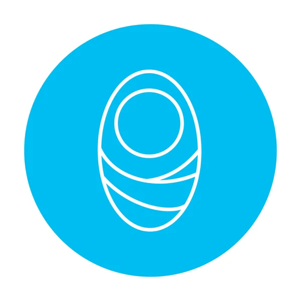 Infant wrapped in swaddling clothes line icon. — 스톡 벡터