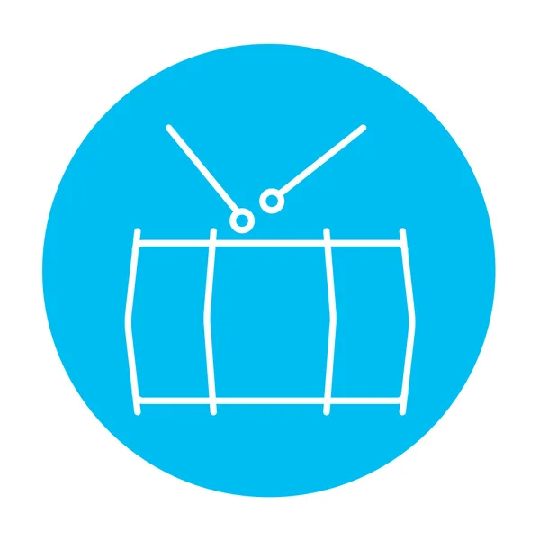 Tambour avec icône de ligne bâtons . — Image vectorielle