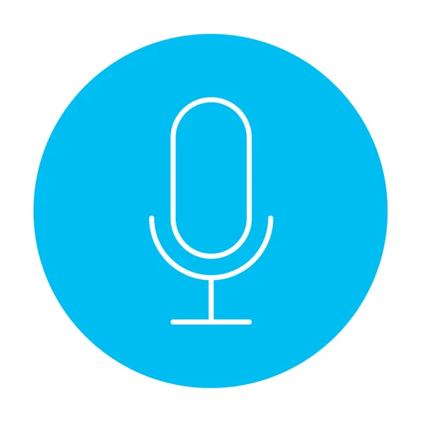 Retro microphone line icon. — Stock Vector