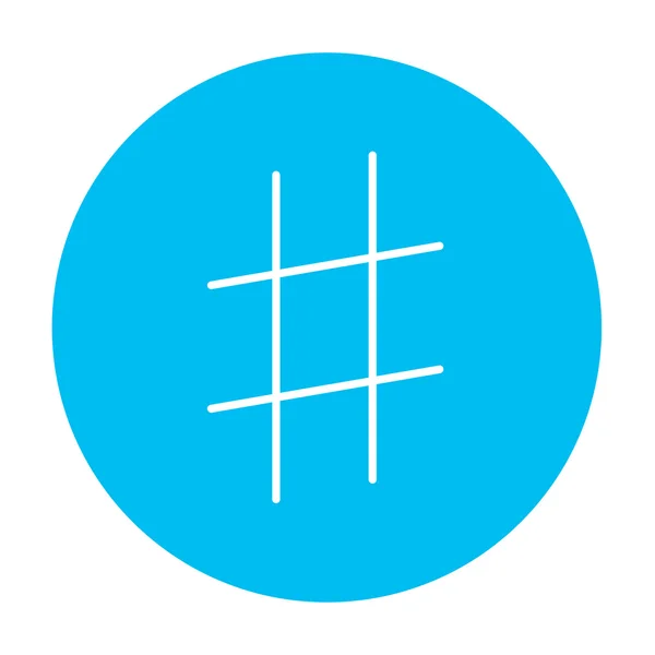 Icône de ligne de symbole de hashtag . — Image vectorielle