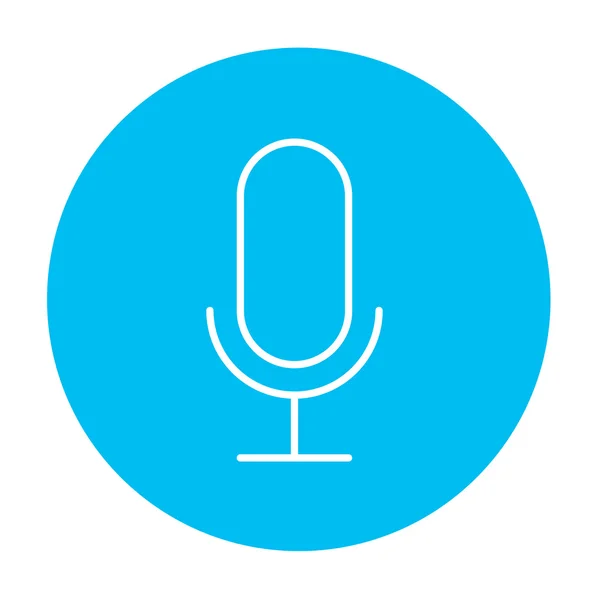 Retro microphone line icon. — Stock Vector