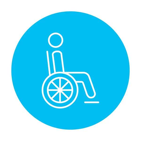 Icône de ligne personne handicapée. — Image vectorielle