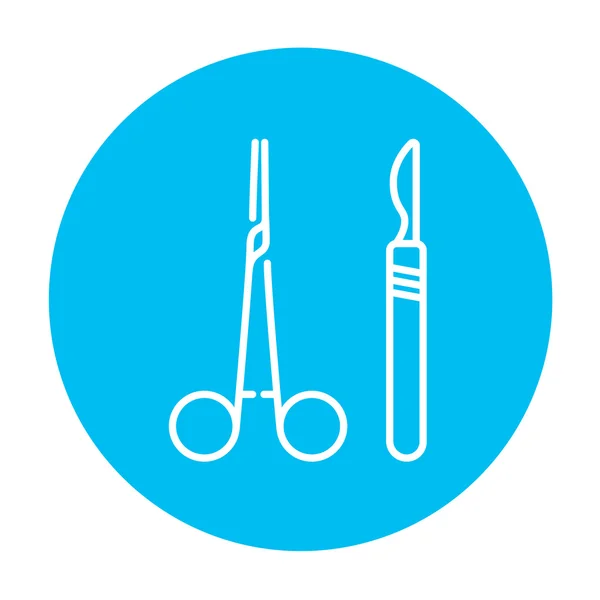 stock vector Surgical instruments line icon.