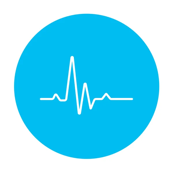 Icona della linea cardiogramma battito cardiaco . — Vettoriale Stock