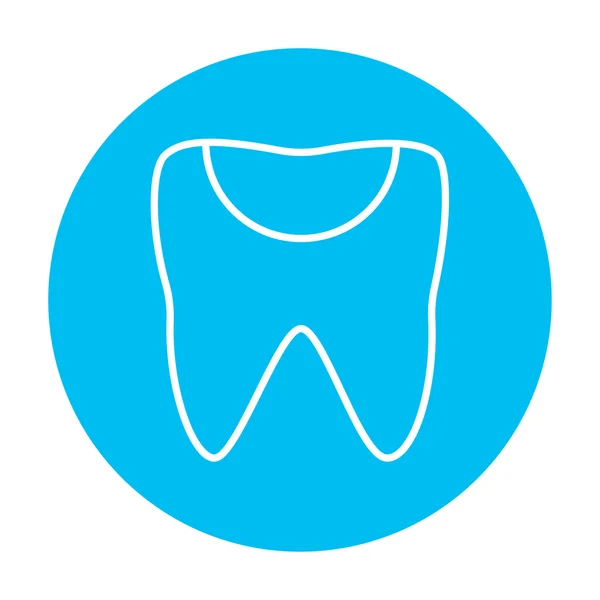 Ikona linii próchnicy zębów. — Wektor stockowy