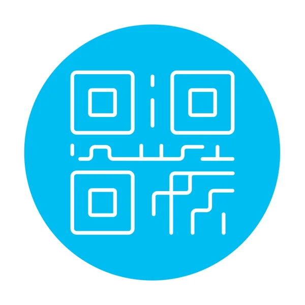 Icono de línea de código QR . — Vector de stock