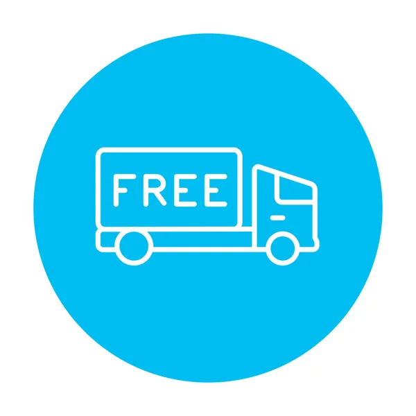 Free delivery truck line icon. — Stock Vector