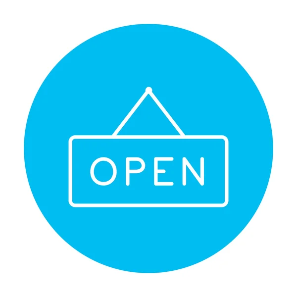 Open sign line icon. — Stock Vector