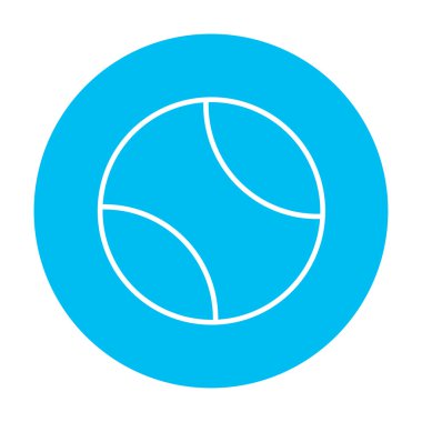 Tenis topu çizgisi simgesi.