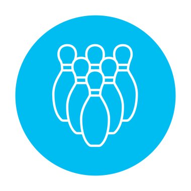 Bowling pin satırı simgesi.