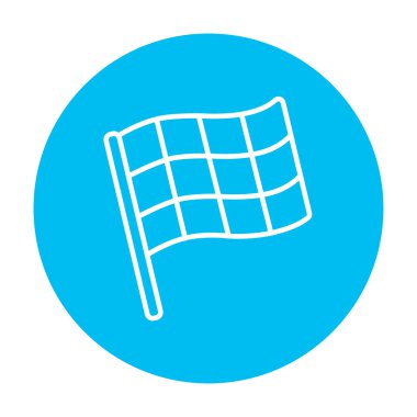 Damalı bayrak satırı simgesi.