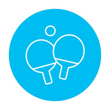 Masa Tenisi raket ve top satırı simgesi.