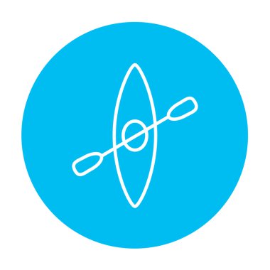 Kayık kürek satırı simgesi ile.