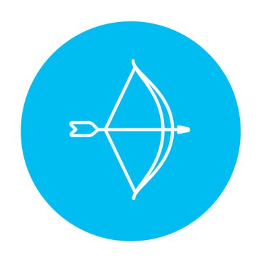 Ok ve yayla satırı simgesi.