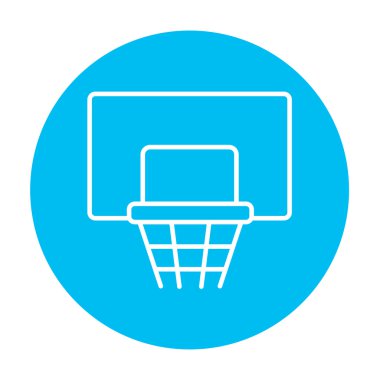 Basketbol potası çizgisi simgesi.