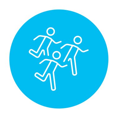 Çalışan erkekler satırı simgesi.