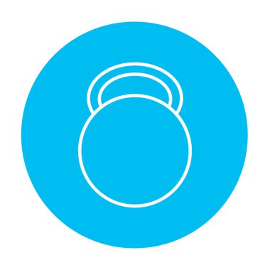 Kettlebell satırı simgesi.