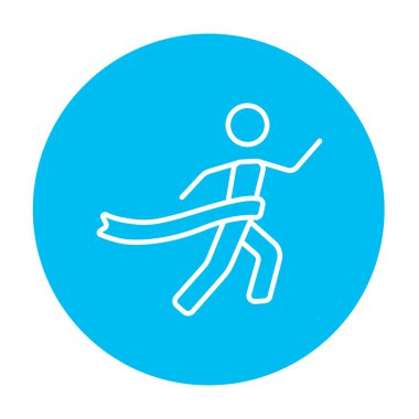 Kazanan geçiş bitiş çizgisine simgesi.