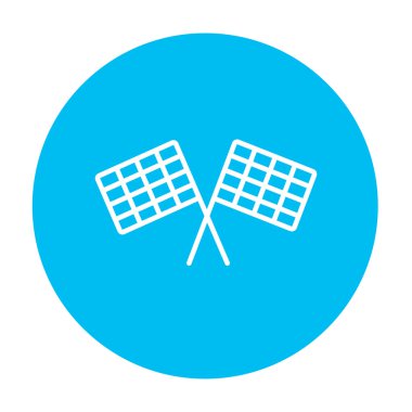 İki damalı bayrak simgesi satır.