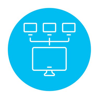 Bilgisayar ağ satırı simgesi.